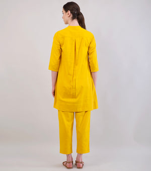 Mustard Woven Cotton Co-ord Set