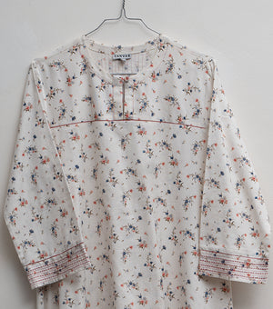 Natural Printed Cotton Kurta