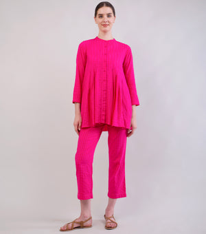 Hot Pink Woven Cotton Co-ord Set