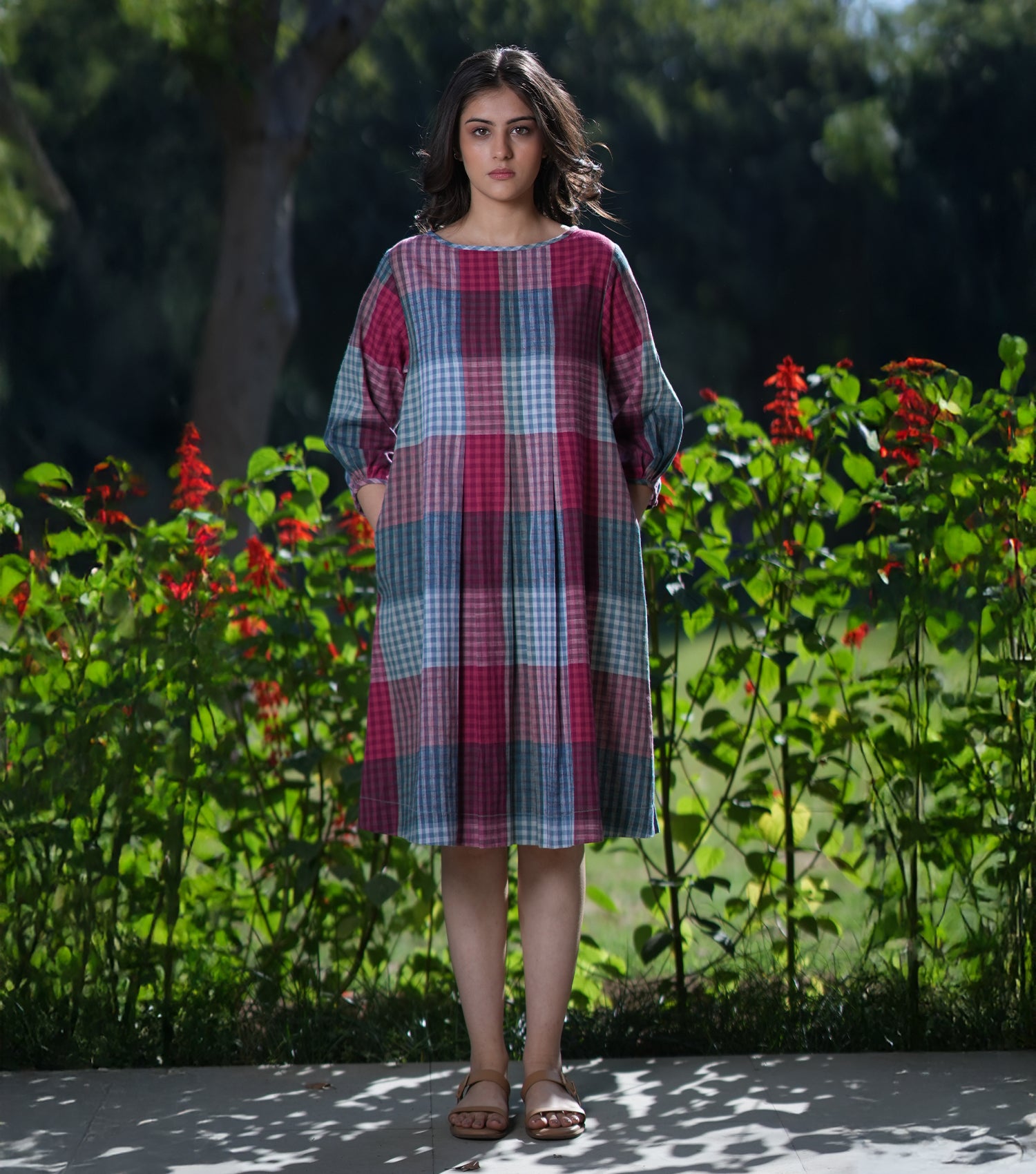 Multi Color Printed Cotton Dress