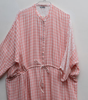 Pink Cotton Kaftan with Slip