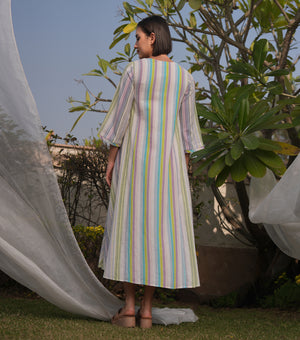 Soft Stripe Cotton Dress