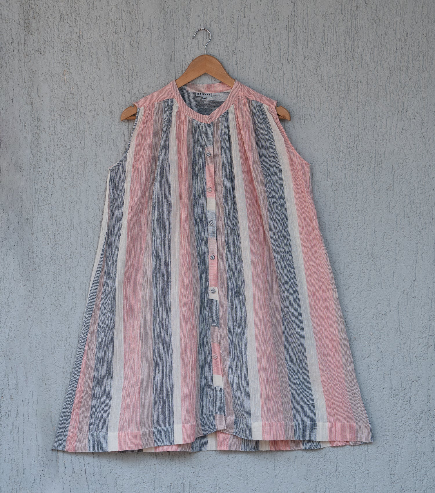 Multi Color Striped Cotton Dress