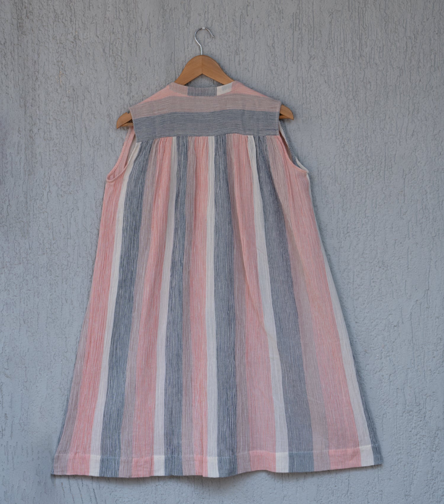 Multi Color Striped Cotton Dress