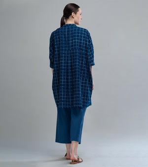 Indigo Printed Cotton Shirt
