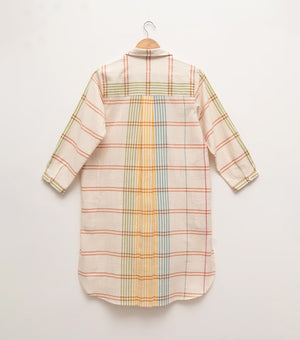 Multi Colour Check Woven Cotton Dress