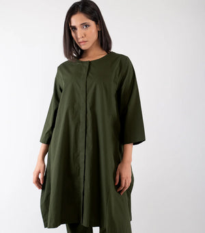 Olive Green Cotton Co-ord Set