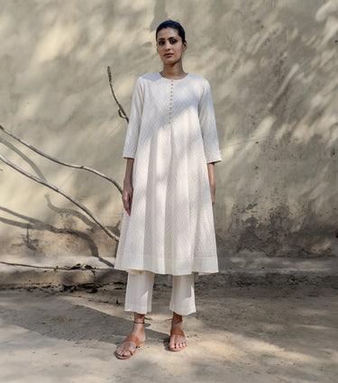 A-line cotton kurta with pants