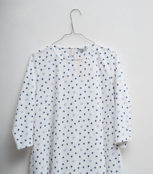 White Cotton Printed Kurta