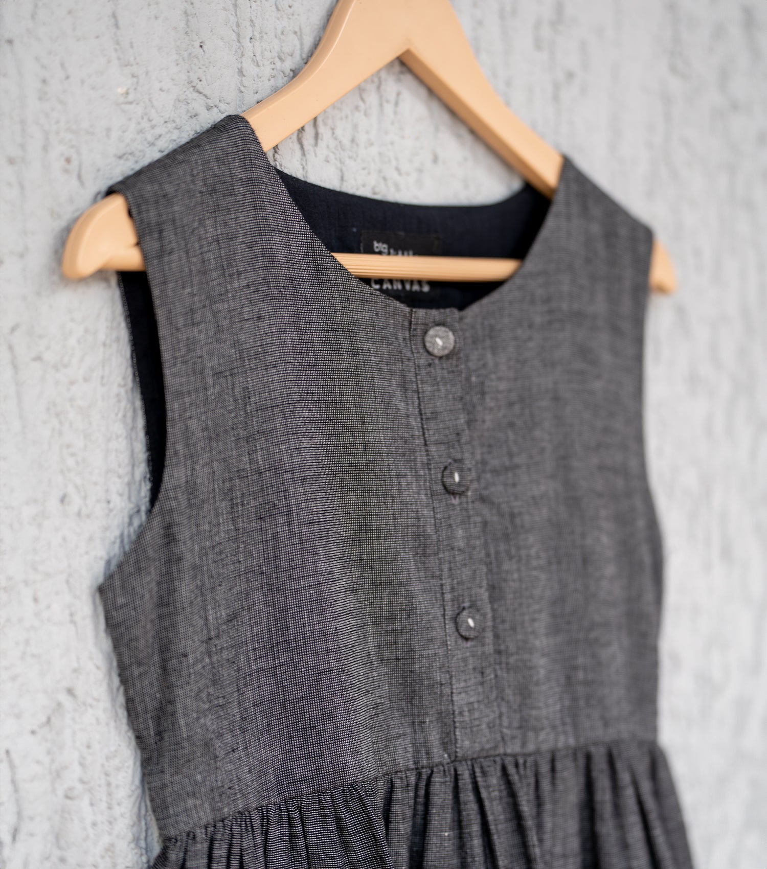 WOVEN DESIGN GATHERED DRESS FOR GIRLS