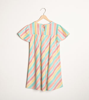 Multicolor printed cotton dress