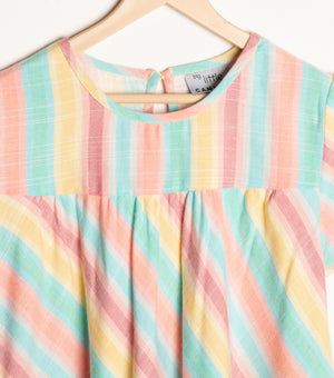 Multicolor printed cotton dress