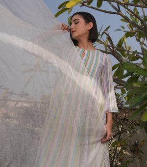 Soft Stripe Cotton Dress