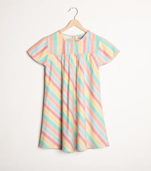Multicolor printed cotton dress