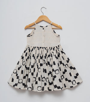 Petal Bloom Cotton Dress For Girls