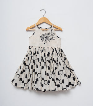 Petal Bloom Cotton Dress For Girls
