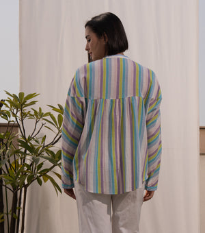 Multicolour Stripe Cotton Top