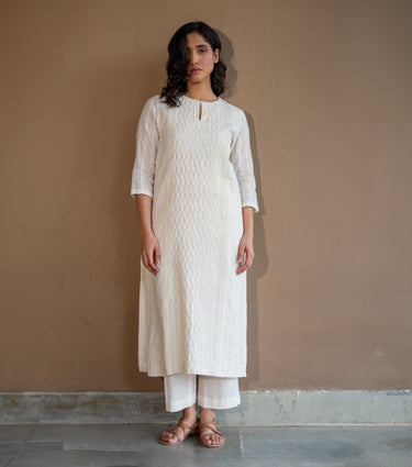 Elegant Ivory Cotton Kurta