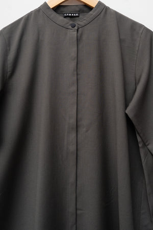 Charcoal Grey Wool Shirt