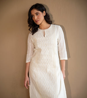 Elegant Ivory Cotton Kurta