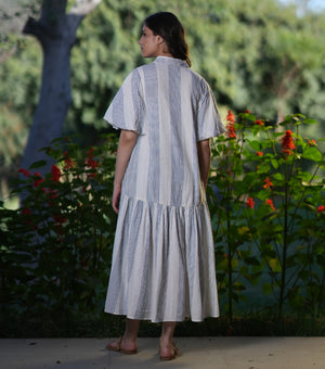 Natural Woven Cotton Dress