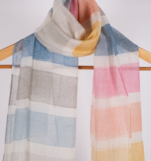 Multicolor Printed Chanderi Stole