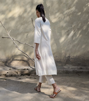 A-line cotton kurta with pants