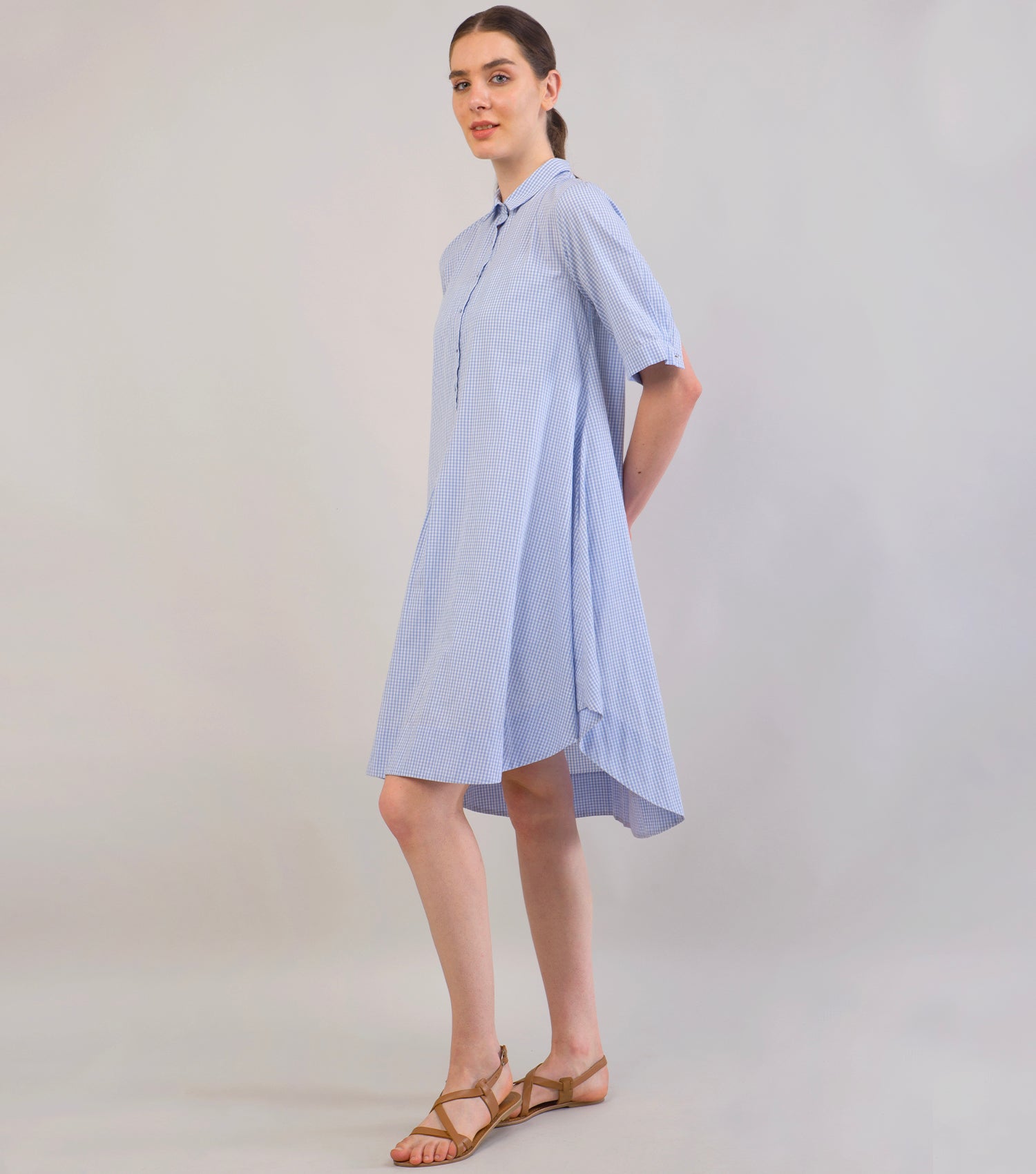 Sky Blue Summer Woven Cotton Dress