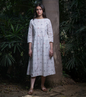 Cotton Woven Pleated Dress