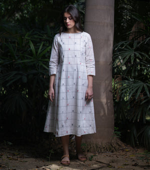 Cotton Woven Pleated Dress