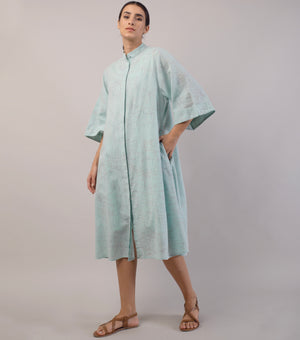 Mint Green Cotton Shirt Dress