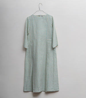 Green Linen Dress with Slip