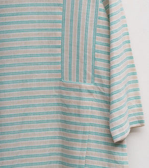 Green Linen Dress with Slip