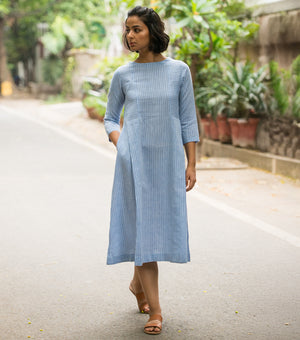 Blue cotton dress