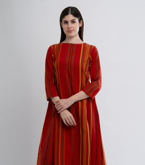 Rust Cotton Woven Dress