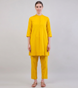 Mustard Woven Cotton Co-ord Set