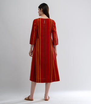 Rust Cotton Woven Dress