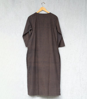 Brown Cotton Kurta