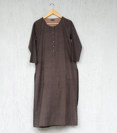 Brown Cotton Kurta