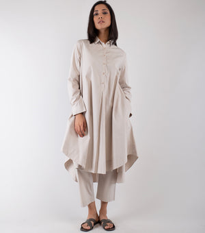 Light beige Cotton Co-ord Set