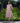Pink and Gold Woven Cotton A-line Dress