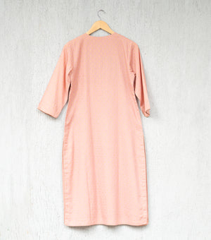 Peach Cotton Kurta