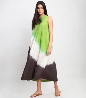 Green Ombre Cotton Dress