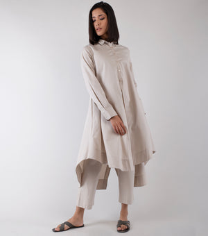 Light beige Cotton Co-ord Set