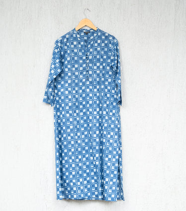 Blue Cotton Kurta