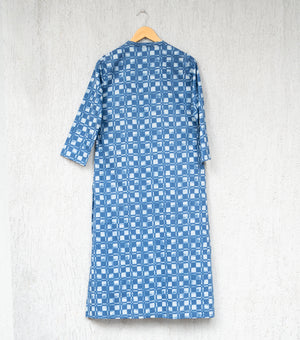 Blue Cotton Kurta