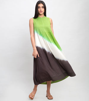 Green Ombre Cotton Dress
