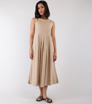 Beige Cotton Dress
