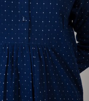 Navy Cotton Printed tunic