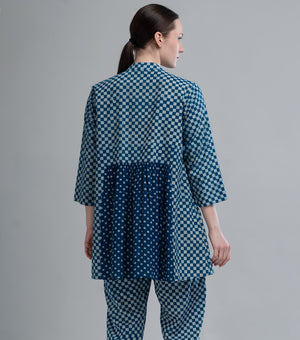 Indigo Mosaic Cotton Tunic
